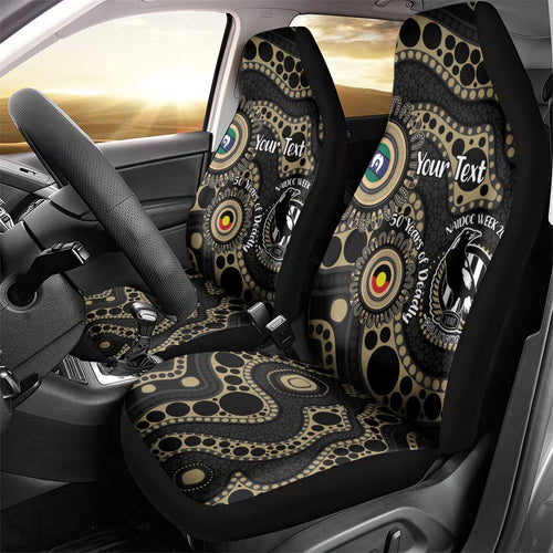 Collingwood NAIDOC Week 2026 Personalised Car Seat Cover 50 Years of Deadly Aboriginal Art