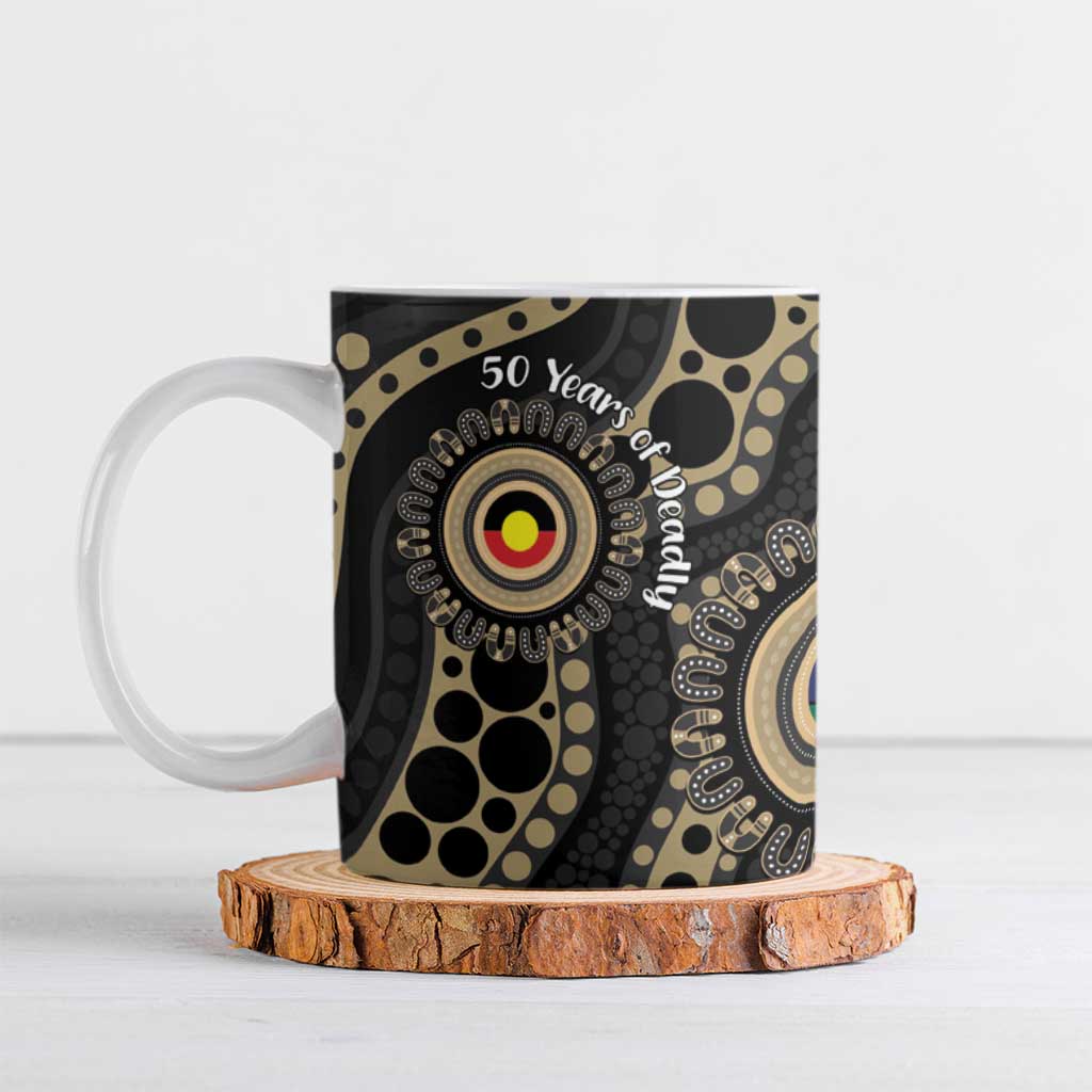 Collingwood NAIDOC Week 2026 Personalised Ceramic Mug 50 Years of Deadly Aboriginal Art