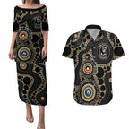 Collingwood NAIDOC Week 2026 Personalised Couples Matching Puletasi and Hawaiian Shirt 50 Years of Deadly Aboriginal Art