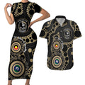 Collingwood NAIDOC Week 2026 Personalised Couples Matching Short Sleeve Bodycon Dress and Hawaiian Shirt 50 Years of Deadly Aboriginal Art