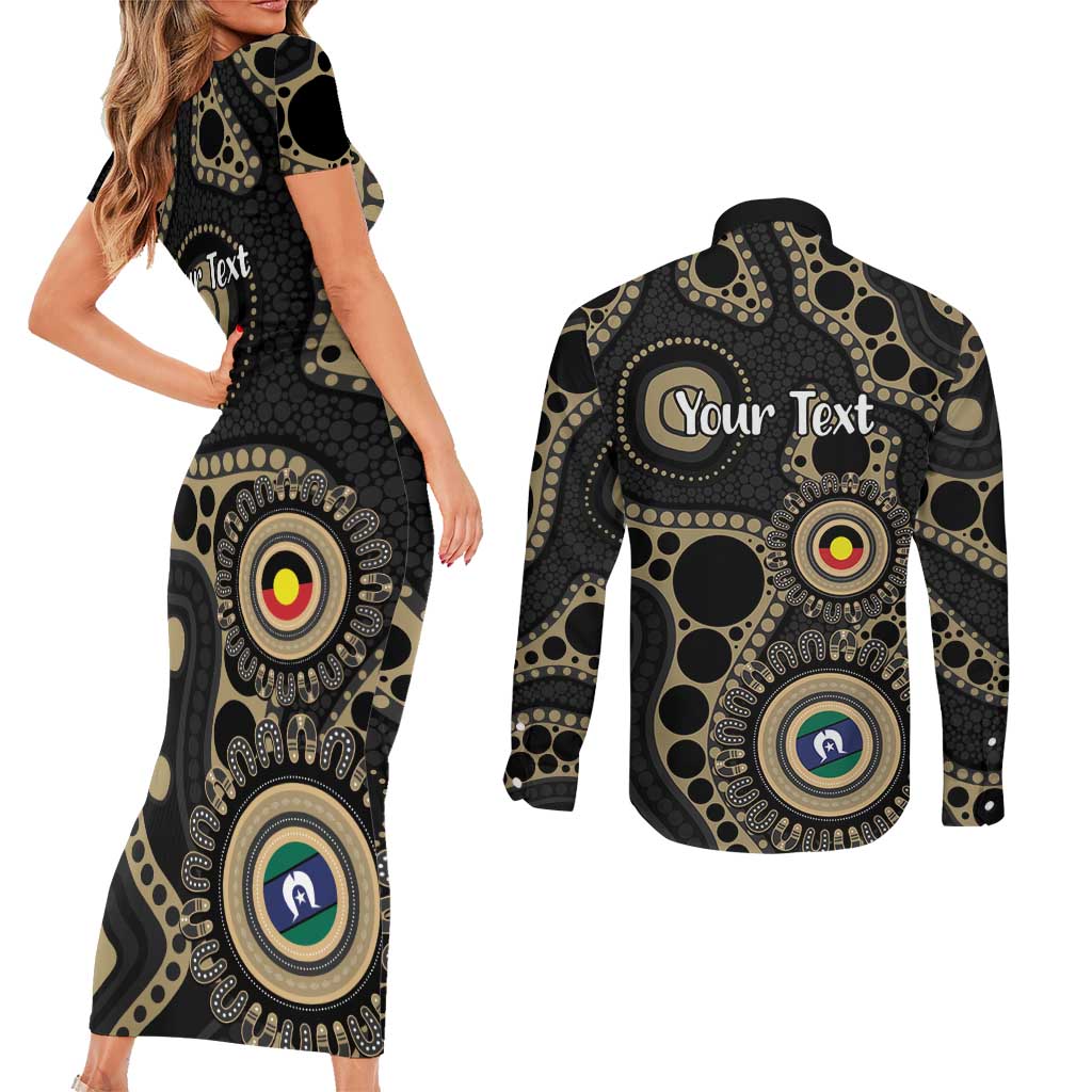 Collingwood NAIDOC Week 2026 Personalised Couples Matching Short Sleeve Bodycon Dress and Long Sleeve Button Shirt 50 Years of Deadly Aboriginal Art