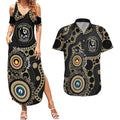 Collingwood NAIDOC Week 2026 Personalised Couples Matching Summer Maxi Dress and Hawaiian Shirt 50 Years of Deadly Aboriginal Art