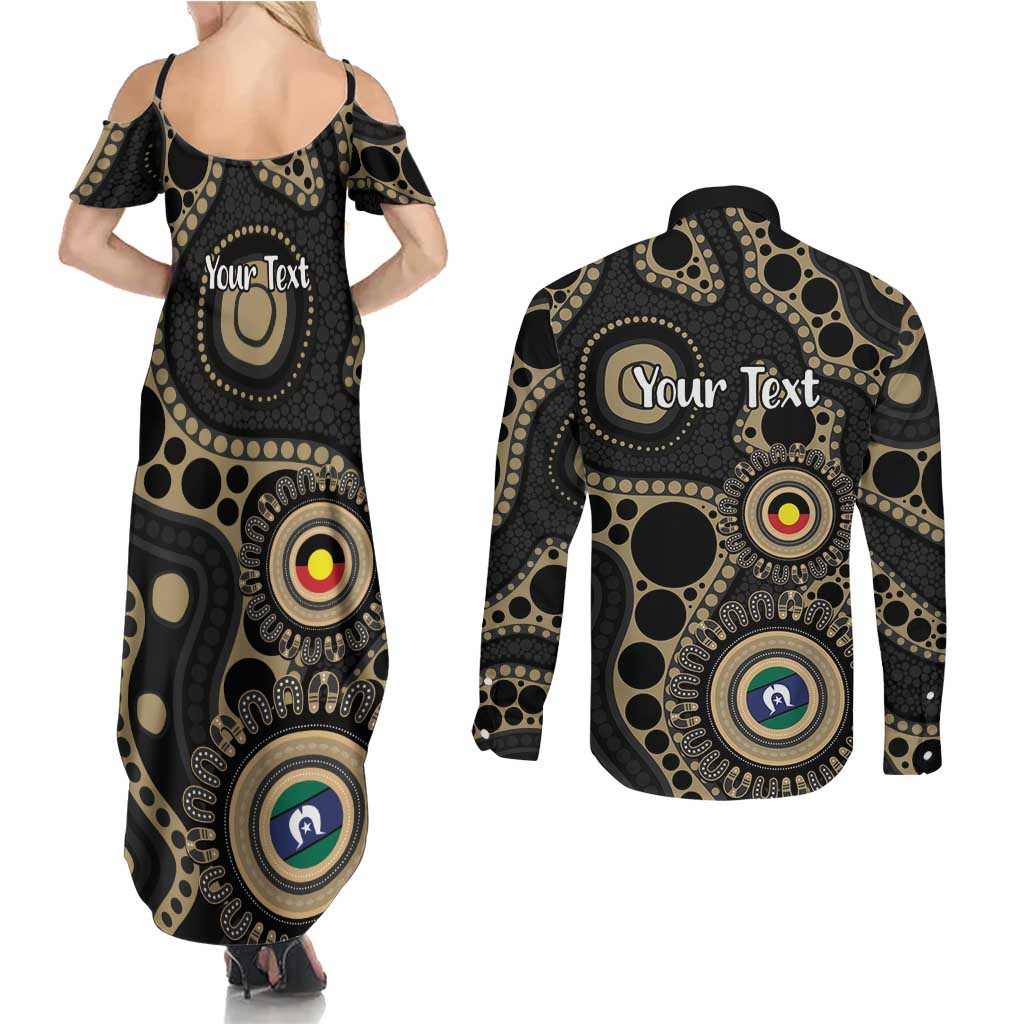 Collingwood NAIDOC Week 2026 Personalised Couples Matching Summer Maxi Dress and Long Sleeve Button Shirt 50 Years of Deadly Aboriginal Art