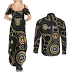 Collingwood NAIDOC Week 2026 Personalised Couples Matching Summer Maxi Dress and Long Sleeve Button Shirt 50 Years of Deadly Aboriginal Art