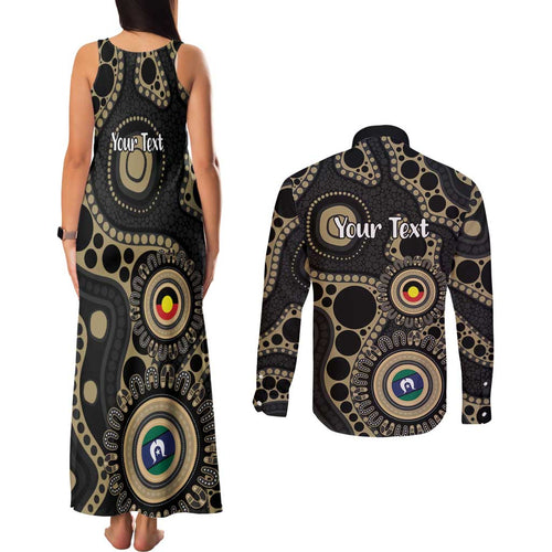 Collingwood NAIDOC Week 2026 Personalised Couples Matching Tank Maxi Dress and Long Sleeve Button Shirt 50 Years of Deadly Aboriginal Art