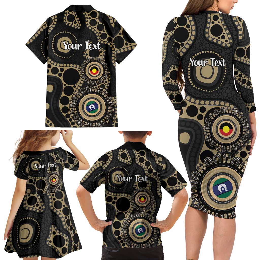 Collingwood NAIDOC Week 2026 Personalised Family Matching Long Sleeve Bodycon Dress and Hawaiian Shirt 50 Years of Deadly Aboriginal Art