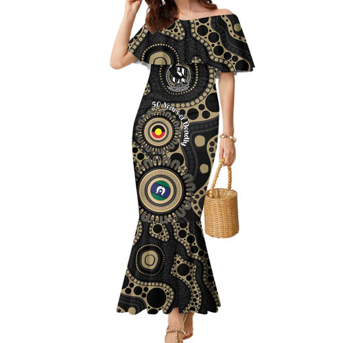 Collingwood NAIDOC Week 2026 Personalised Family Matching Mermaid Dress and Hawaiian Shirt 50 Years of Deadly Aboriginal Art