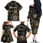 Collingwood NAIDOC Week 2026 Personalised Family Matching Off The Shoulder Long Sleeve Dress and Hawaiian Shirt 50 Years of Deadly Aboriginal Art