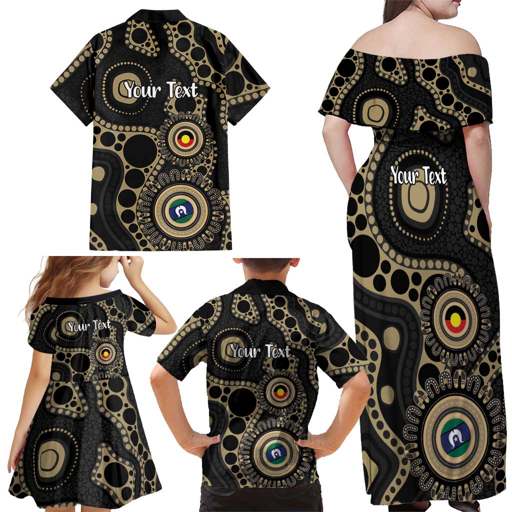 Collingwood NAIDOC Week 2026 Personalised Family Matching Off Shoulder Maxi Dress and Hawaiian Shirt 50 Years of Deadly Aboriginal Art