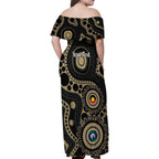 Collingwood NAIDOC Week 2026 Personalised Family Matching Off Shoulder Maxi Dress and Hawaiian Shirt 50 Years of Deadly Aboriginal Art