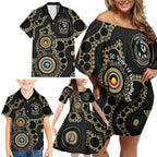 Collingwood NAIDOC Week 2026 Personalised Family Matching Off Shoulder Short Dress and Hawaiian Shirt 50 Years of Deadly Aboriginal Art