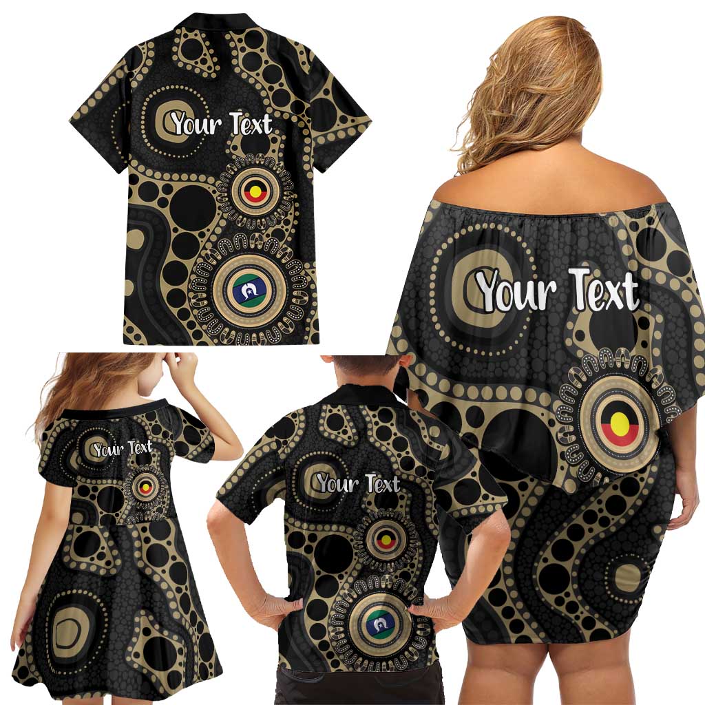 Collingwood NAIDOC Week 2026 Personalised Family Matching Off Shoulder Short Dress and Hawaiian Shirt 50 Years of Deadly Aboriginal Art