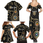 Collingwood NAIDOC Week 2026 Personalised Family Matching Summer Maxi Dress and Hawaiian Shirt 50 Years of Deadly Aboriginal Art