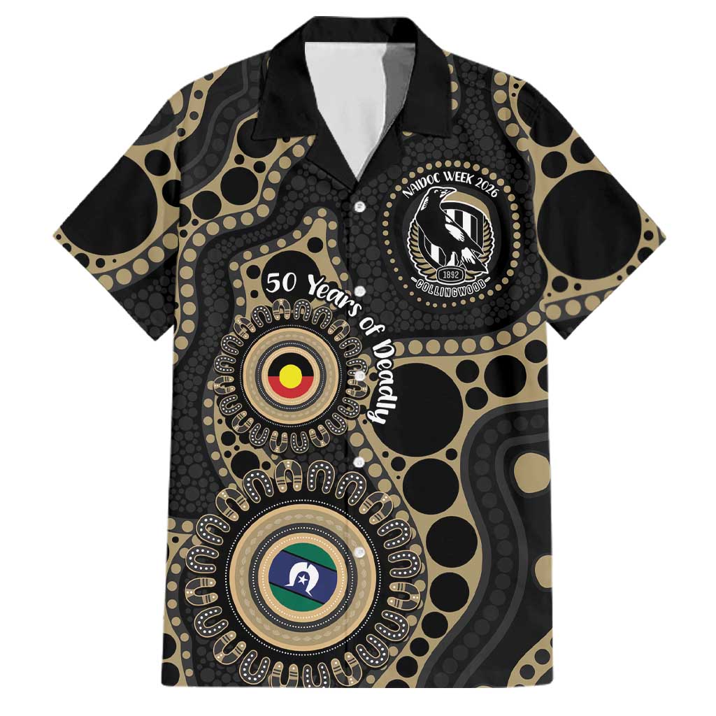 Collingwood NAIDOC Week 2026 Personalised Family Matching Tank Maxi Dress and Hawaiian Shirt 50 Years of Deadly Aboriginal Art