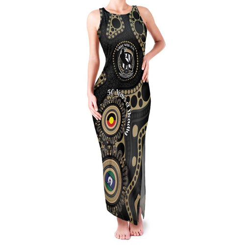 Collingwood NAIDOC Week 2026 Personalised Family Matching Tank Maxi Dress and Hawaiian Shirt 50 Years of Deadly Aboriginal Art