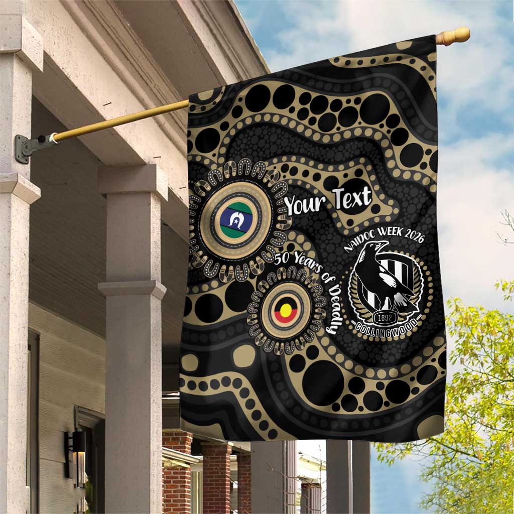 Collingwood NAIDOC Week 2026 Personalised Garden Flag 50 Years of Deadly Aboriginal Art
