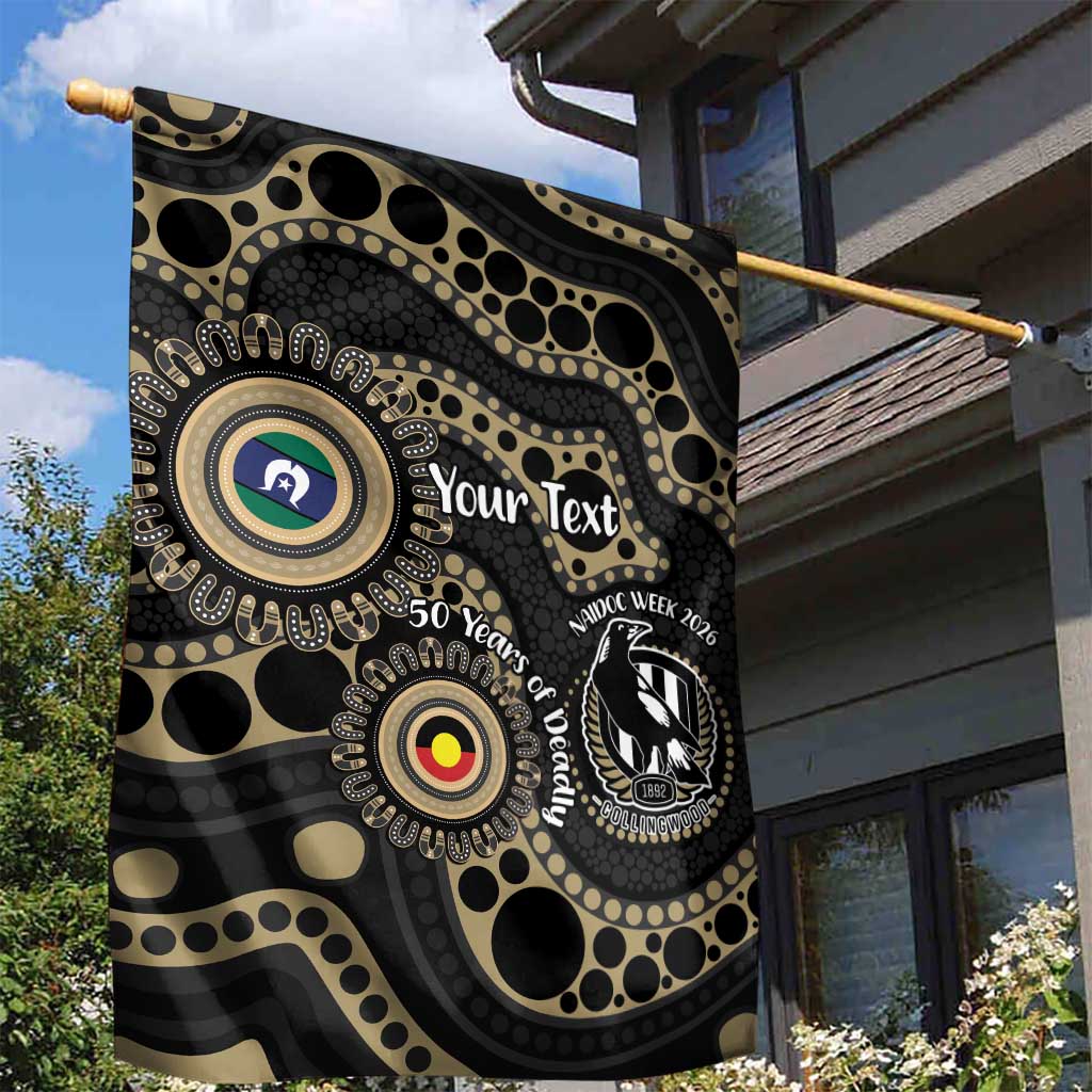 Collingwood NAIDOC Week 2026 Personalised Garden Flag 50 Years of Deadly Aboriginal Art