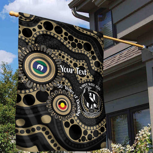 Collingwood NAIDOC Week 2026 Personalised Garden Flag 50 Years of Deadly Aboriginal Art