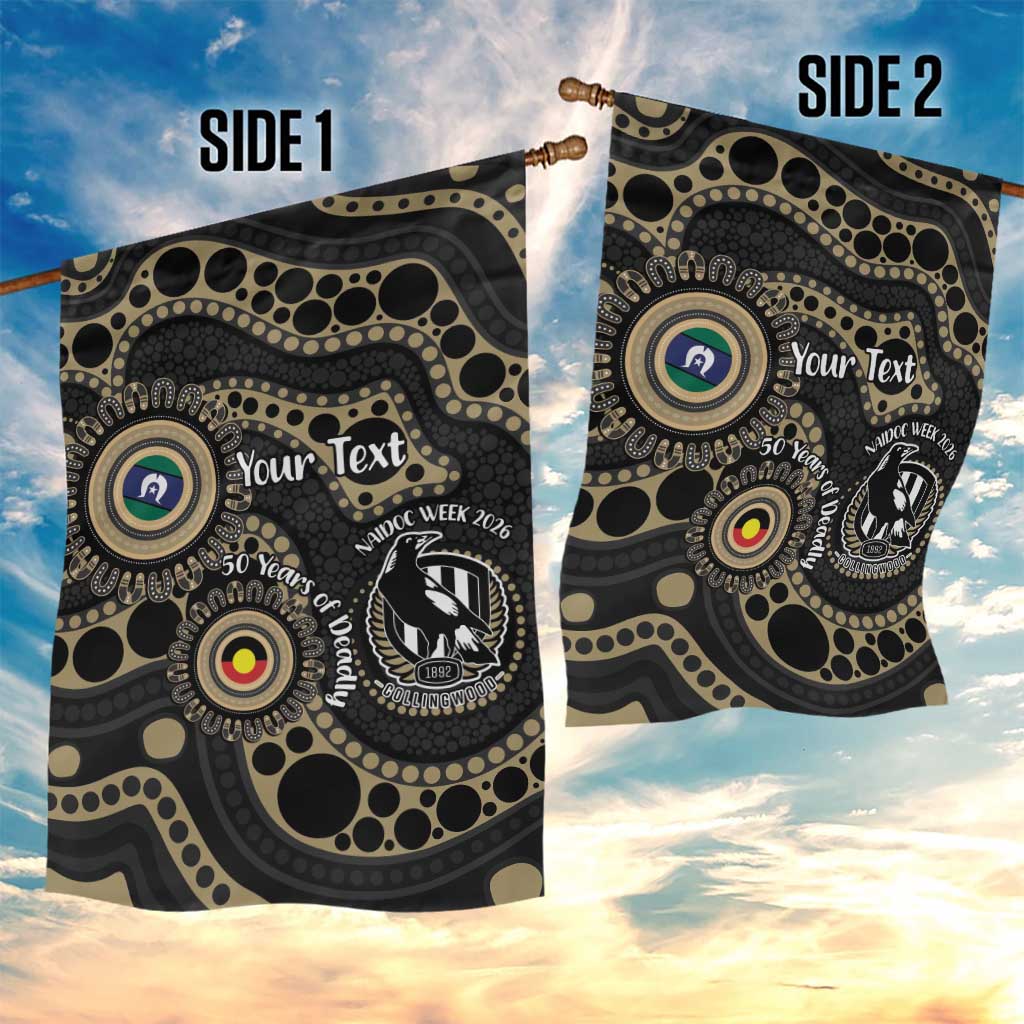 Collingwood NAIDOC Week 2026 Personalised Garden Flag 50 Years of Deadly Aboriginal Art