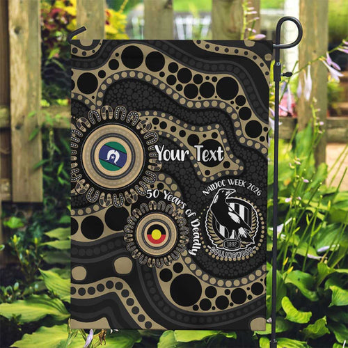 Collingwood NAIDOC Week 2026 Personalised Garden Flag 50 Years of Deadly Aboriginal Art