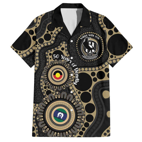 Collingwood NAIDOC Week 2026 Personalised Hawaiian Shirt 50 Years of Deadly Aboriginal Art