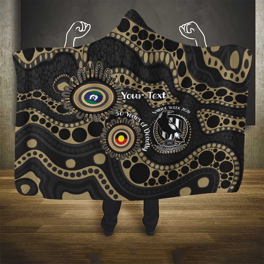 Collingwood NAIDOC Week 2026 Personalised Hooded Blanket 50 Years of Deadly Aboriginal Art