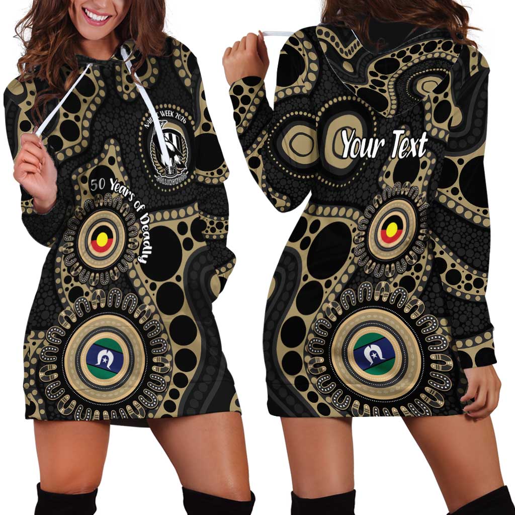 Collingwood NAIDOC Week 2026 Personalised Hoodie Dress 50 Years of Deadly Aboriginal Art