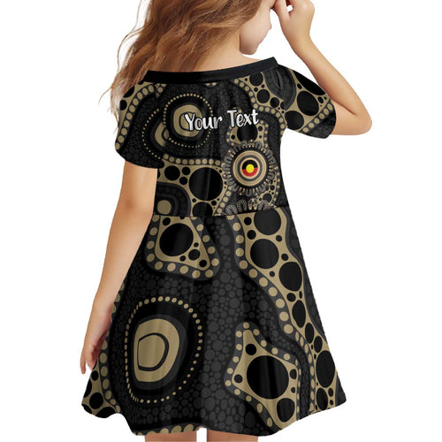 Collingwood NAIDOC Week 2026 Personalised Kid Short Sleeve Dress 50 Years of Deadly Aboriginal Art