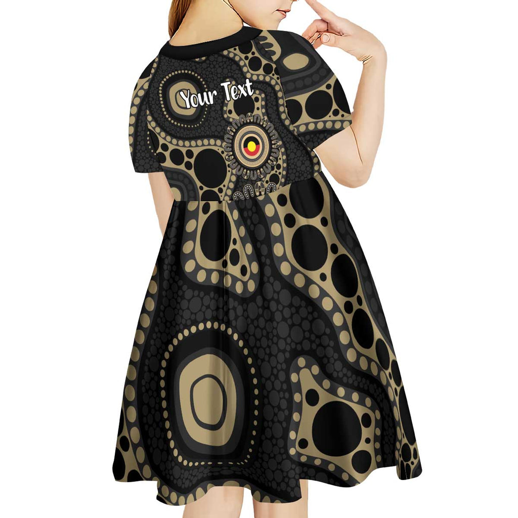 Collingwood NAIDOC Week 2026 Personalised Kid Short Sleeve Dress 50 Years of Deadly Aboriginal Art