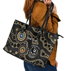 Collingwood NAIDOC Week 2026 Personalised Leather Tote Bag 50 Years of Deadly Aboriginal Art