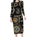 Collingwood NAIDOC Week 2026 Personalised Long Sleeve Bodycon Dress 50 Years of Deadly Aboriginal Art