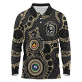 Collingwood NAIDOC Week 2026 Personalised Long Sleeve Polo Shirt 50 Years of Deadly Aboriginal Art