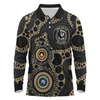 Collingwood NAIDOC Week 2026 Personalised Long Sleeve Polo Shirt 50 Years of Deadly Aboriginal Art