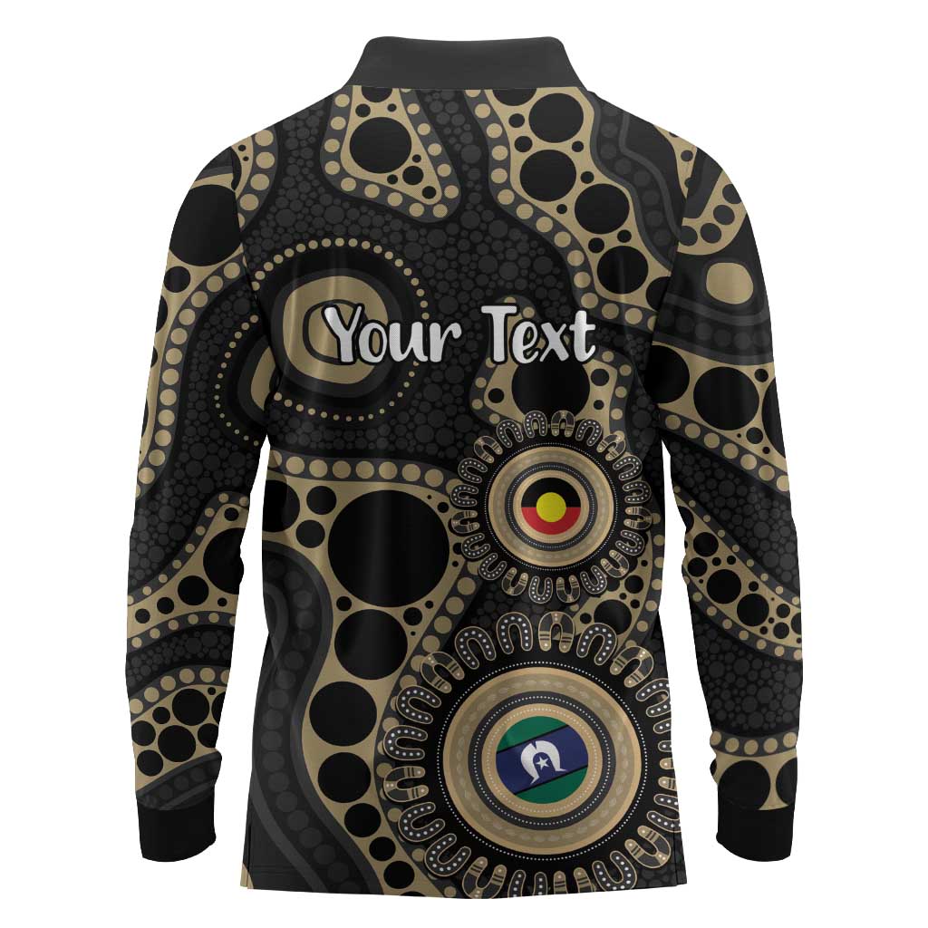 Collingwood NAIDOC Week 2026 Personalised Long Sleeve Polo Shirt 50 Years of Deadly Aboriginal Art