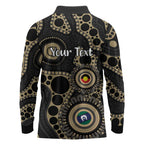 Collingwood NAIDOC Week 2026 Personalised Long Sleeve Polo Shirt 50 Years of Deadly Aboriginal Art
