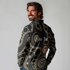 Collingwood NAIDOC Week 2026 Personalised Long Sleeve Polo Shirt 50 Years of Deadly Aboriginal Art