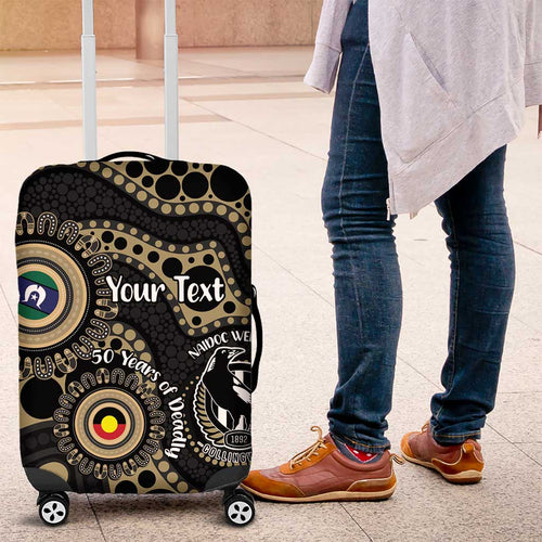 Collingwood NAIDOC Week 2026 Personalised Luggage Cover 50 Years of Deadly Aboriginal Art
