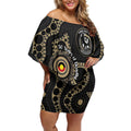 Collingwood NAIDOC Week 2026 Personalised Off Shoulder Short Dress 50 Years of Deadly Aboriginal Art