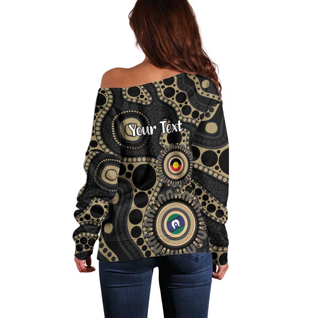 Collingwood NAIDOC Week 2026 Personalised Off Shoulder Sweater 50 Years of Deadly Aboriginal Art