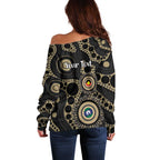 Collingwood NAIDOC Week 2026 Personalised Off Shoulder Sweater 50 Years of Deadly Aboriginal Art