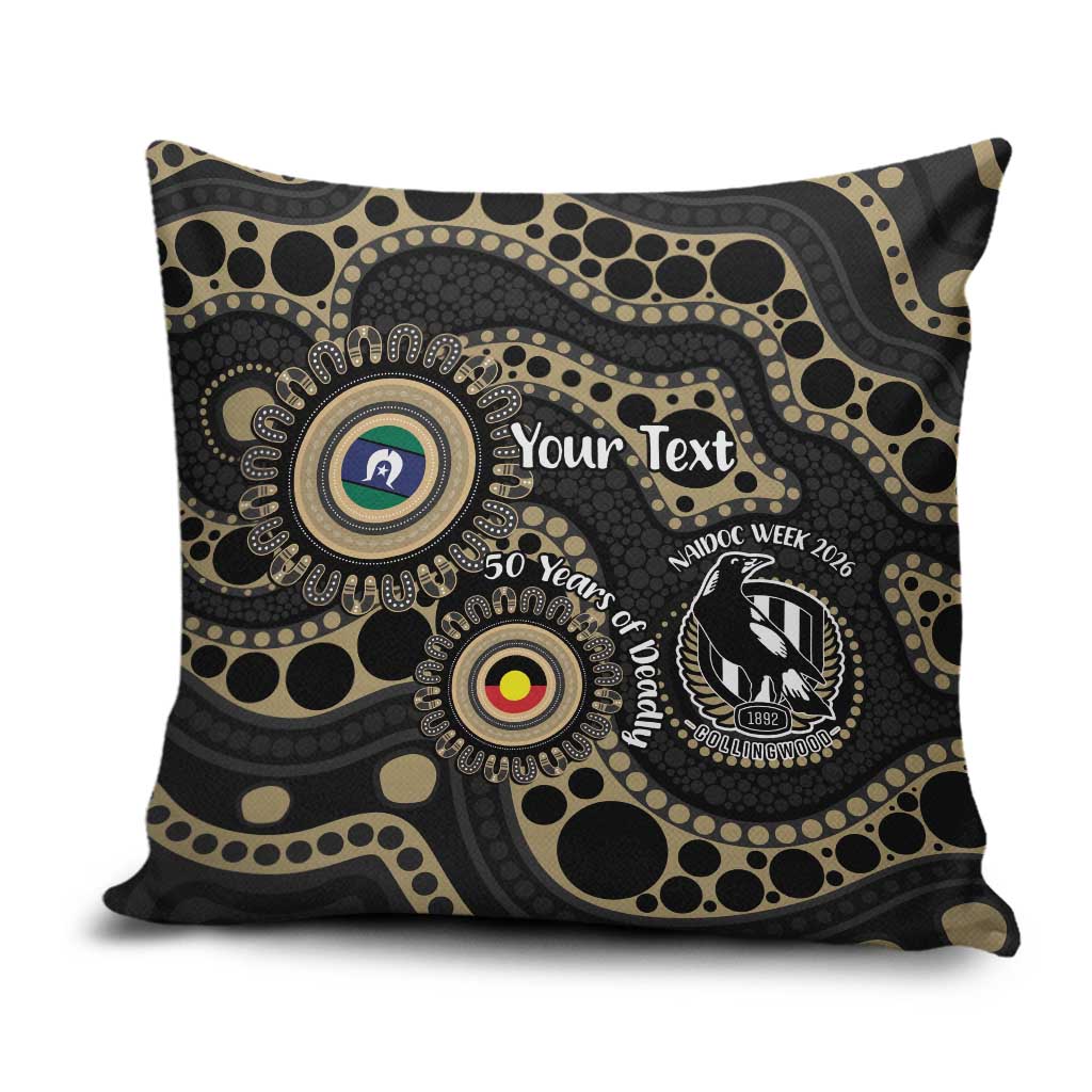 Collingwood NAIDOC Week 2026 Personalised Pillow Cover 50 Years of Deadly Aboriginal Art