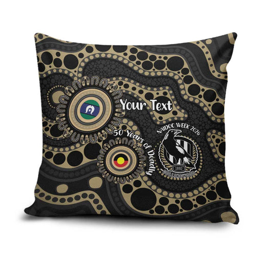 Collingwood NAIDOC Week 2026 Personalised Pillow Cover 50 Years of Deadly Aboriginal Art