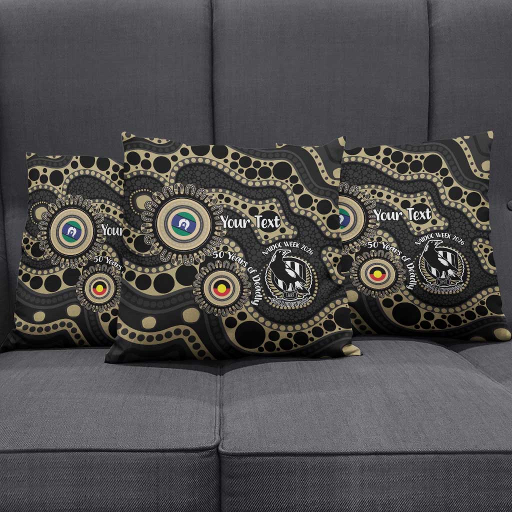 Collingwood NAIDOC Week 2026 Personalised Pillow Cover 50 Years of Deadly Aboriginal Art
