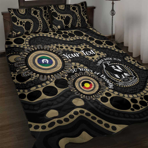 Collingwood NAIDOC Week 2026 Personalised Quilt Bed Set 50 Years of Deadly Aboriginal Art