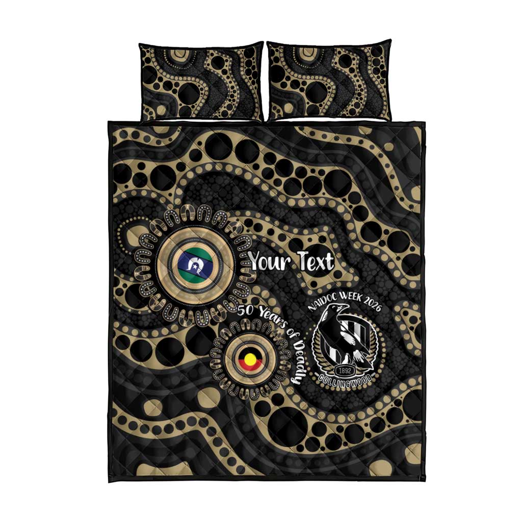 Collingwood NAIDOC Week 2026 Personalised Quilt Bed Set 50 Years of Deadly Aboriginal Art
