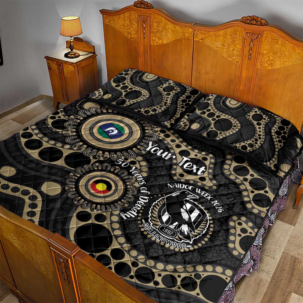 Collingwood NAIDOC Week 2026 Personalised Quilt Bed Set 50 Years of Deadly Aboriginal Art