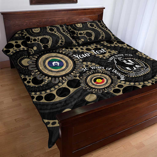Collingwood NAIDOC Week 2026 Personalised Quilt Bed Set 50 Years of Deadly Aboriginal Art
