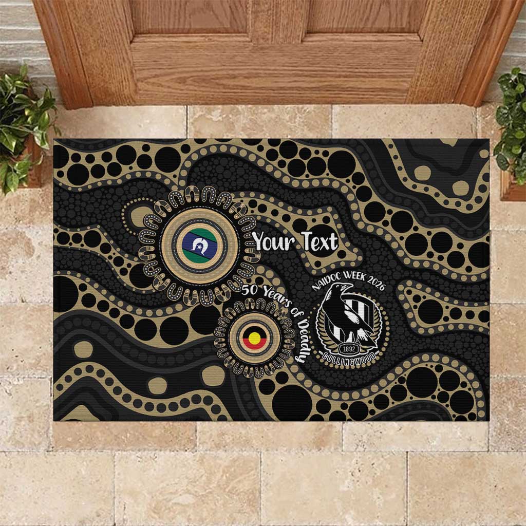 Collingwood NAIDOC Week 2026 Personalised Rubber Doormat 50 Years of Deadly Aboriginal Art
