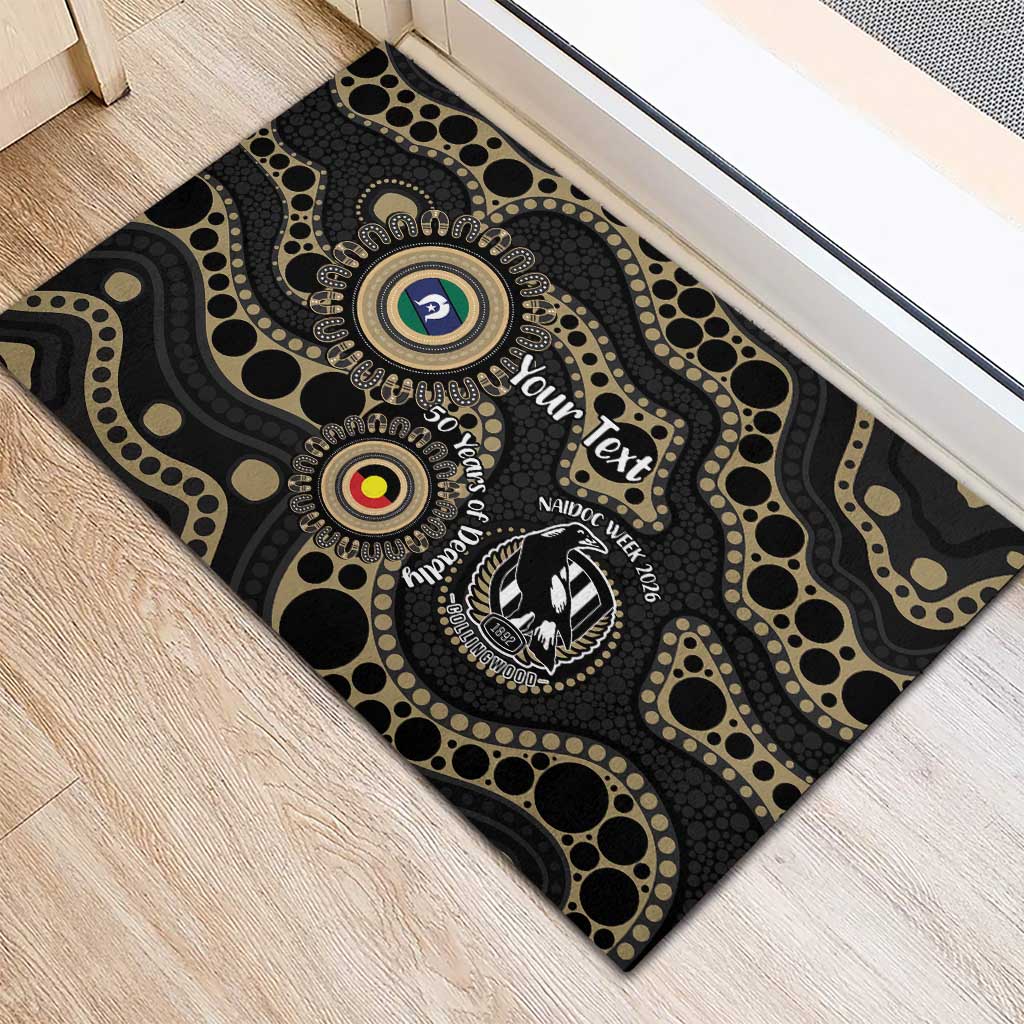 Collingwood NAIDOC Week 2026 Personalised Rubber Doormat 50 Years of Deadly Aboriginal Art