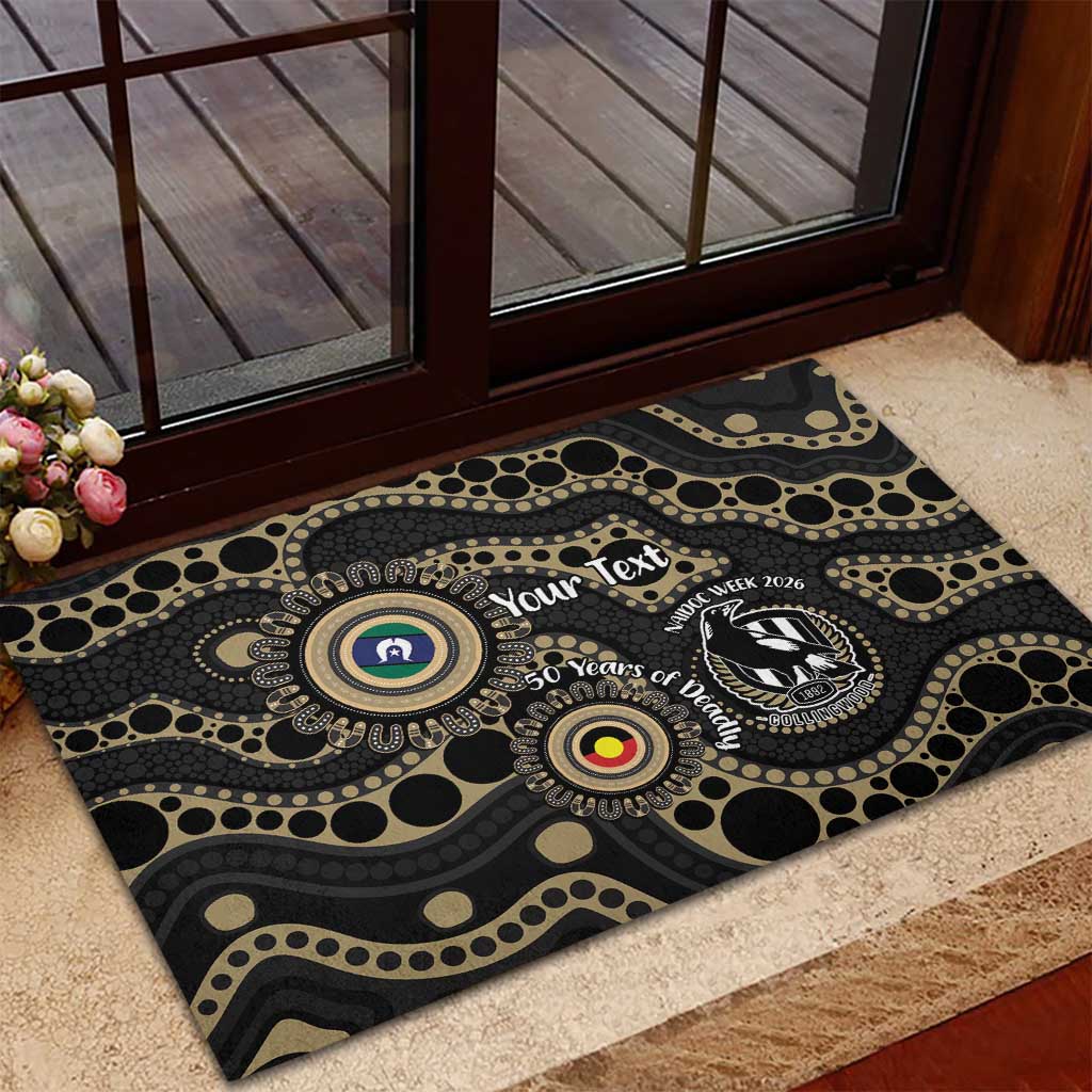 Collingwood NAIDOC Week 2026 Personalised Rubber Doormat 50 Years of Deadly Aboriginal Art